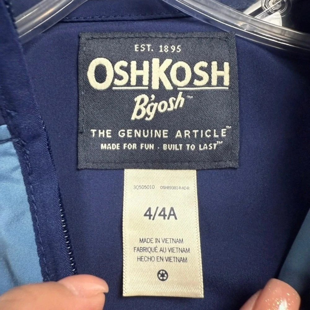 OshKosh B'gosh Kids Boys Colorblock Full Zip Jacket Size 4 / 4A‎ New NWT